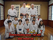 Saturday 12pm karate class in the dojo, Fall 2025